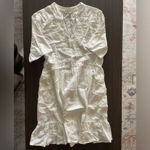 Lucky Brand White Ruffled Dress
